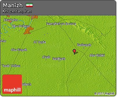Physical 3D Map of Manīzh