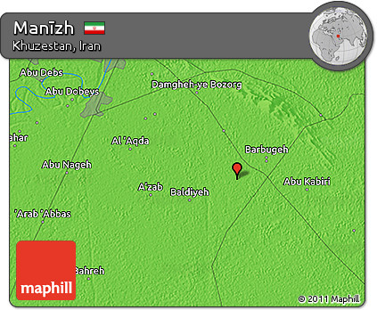 Political 3D Map of Manīzh