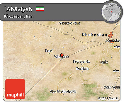 Satellite 3D Map of `Abāvīyeh
