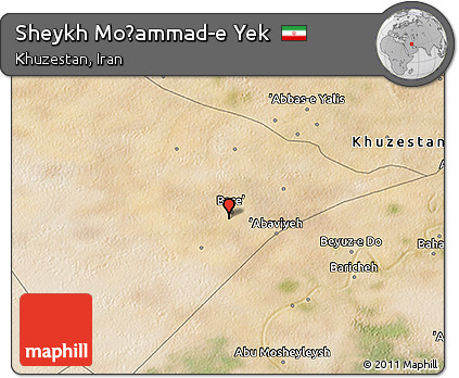 Satellite 3D Map of Sheykh Moḩammad-e Yek