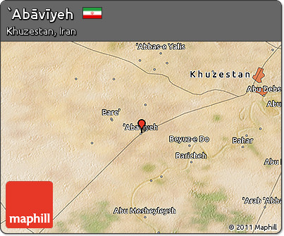 Satellite 3D Map of `Abāvīyeh