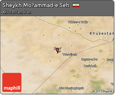 Satellite 3D Map of Sheykh Moḩammad-e Seh