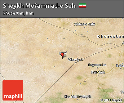 Satellite 3D Map of Sheykh Moḩammad-e Seh