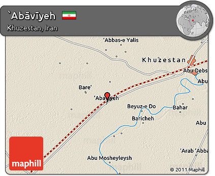 Shaded Relief 3D Map of `Abāvīyeh
