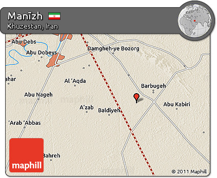 Shaded Relief 3D Map of Manīzh