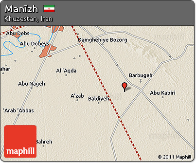 Shaded Relief 3D Map of Manīzh