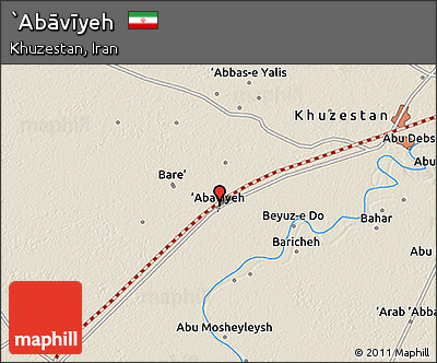Shaded Relief 3D Map of `Abāvīyeh