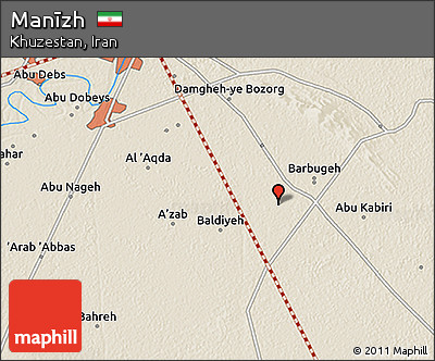 Shaded Relief 3D Map of Manīzh