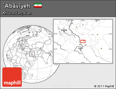 Blank Location Map of `Abāvīyeh