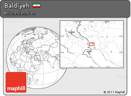 Blank Location Map of Baldīyeh