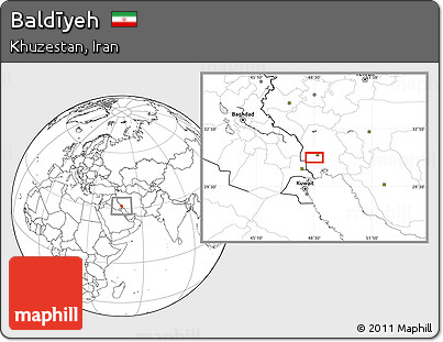 Blank Location Map of Baldīyeh