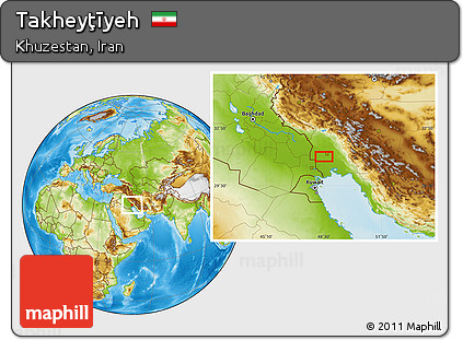Physical Location Map of Takheyţīyeh