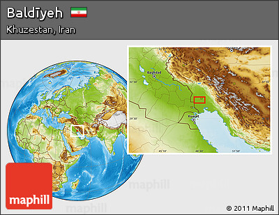 Physical Location Map of Baldīyeh