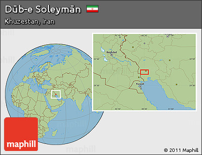 Savanna Style Location Map of Dūb-e Soleymān