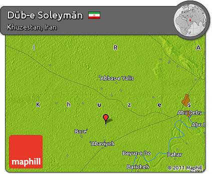 Physical Map of Dūb-e Soleymān