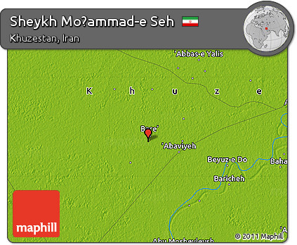 Physical Map of Sheykh Moḩammad-e Seh