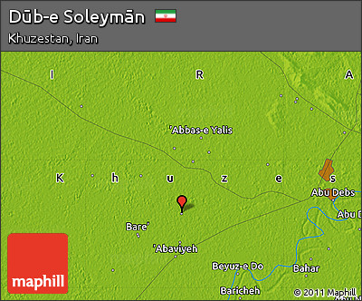 Physical Map of Dūb-e Soleymān