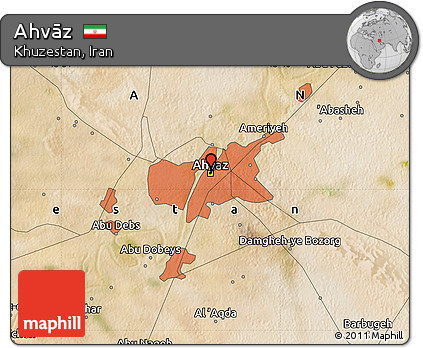 Satellite Map of Ahvāz