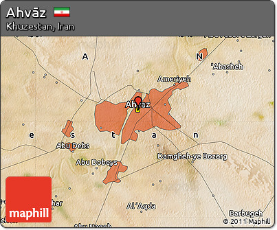 Satellite Map of Ahvāz