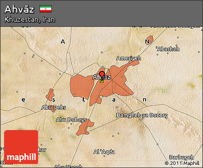 Satellite Map of Ahvāz