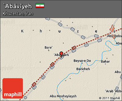 Shaded Relief Map of `Abāvīyeh