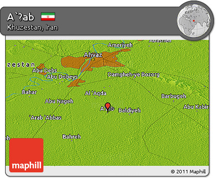 Physical Panoramic Map of A`ẕab