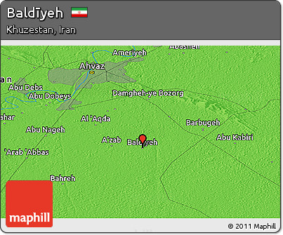 Political Panoramic Map of Baldīyeh