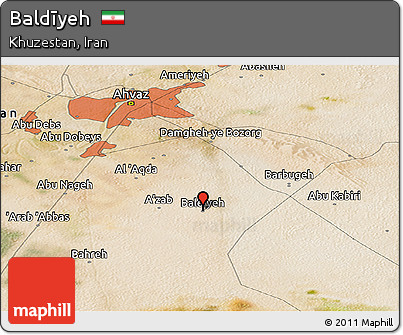 Satellite Panoramic Map of Baldīyeh