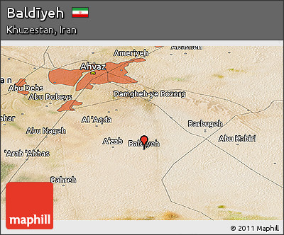 Satellite Panoramic Map of Baldīyeh
