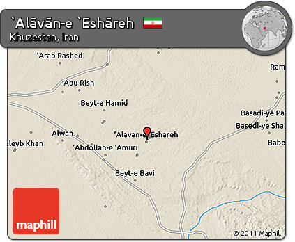 Shaded Relief 3D Map of `Alāvān-e `Eshāreh