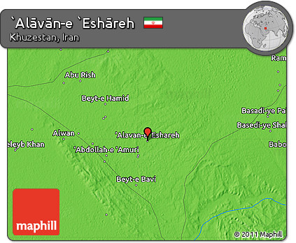 Political Map of `Alāvān-e `Eshāreh