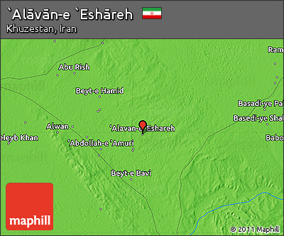 Political Map of `Alāvān-e `Eshāreh