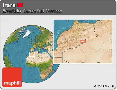 Satellite Location Map of Irara