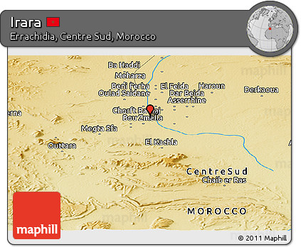 Physical Panoramic Map of Irara
