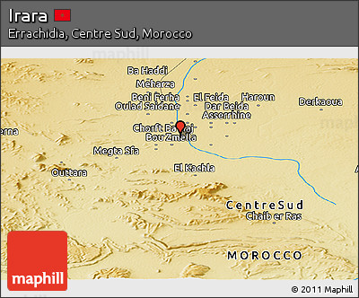Physical Panoramic Map of Irara