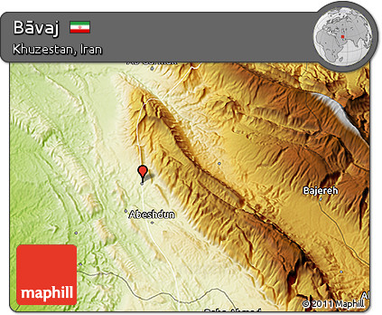 Physical 3D Map of Bāvaj