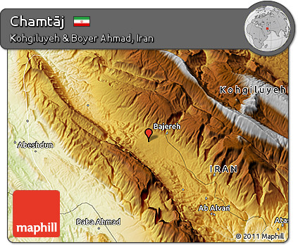 Physical 3D Map of Chamtāj