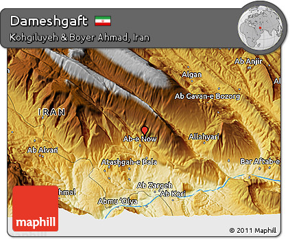 Physical 3D Map of Dameshgaft
