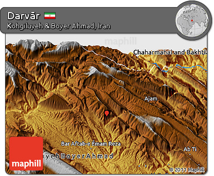 Physical 3D Map of Darvār