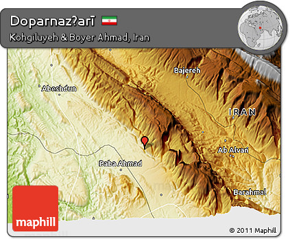 Physical 3D Map of Doparnaz̧arī