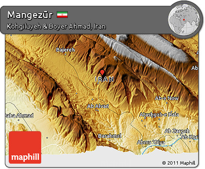 Physical 3D Map of Mangezūr