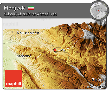 Physical 3D Map of Monjvek