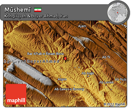 Physical 3D Map of Mūshemī