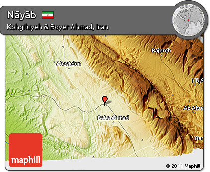 Physical 3D Map of Nāyāb
