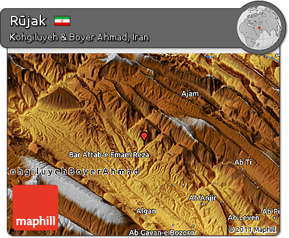 Physical 3D Map of Rūjak