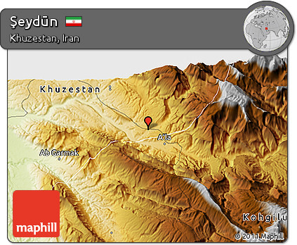 Physical 3D Map of Şeydūn