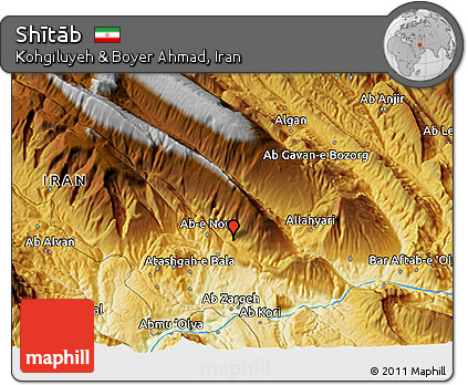 Physical 3D Map of Shītāb