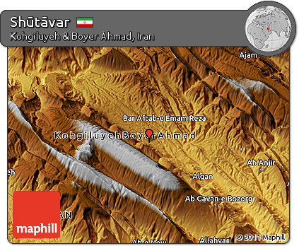 Physical 3D Map of Shūtāvar