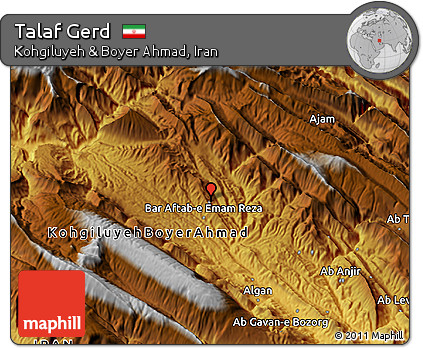 Physical 3D Map of Talaf Gerd