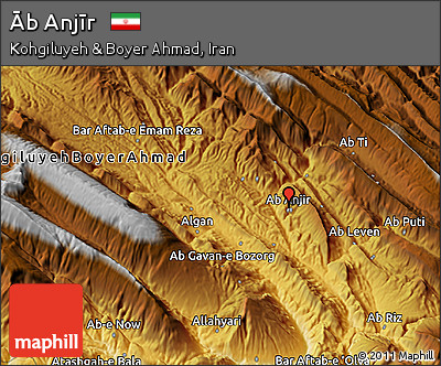 Physical 3D Map of Āb Anjīr